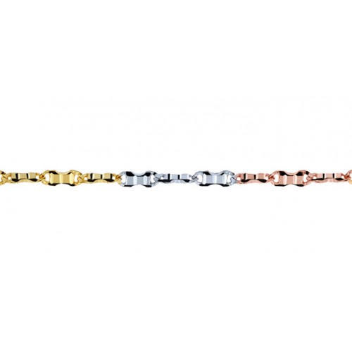 3 tone 10kt gold mirror bracelet • Bijouterie Lussier & Fils - Windsor